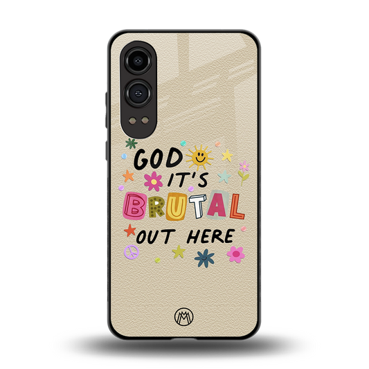 it's brutal out here back phone cover | glass case for oneplus nord ce 4 lite