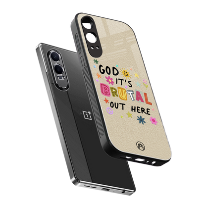it's brutal out here back phone cover | glass case for oneplus nord ce 4 lite