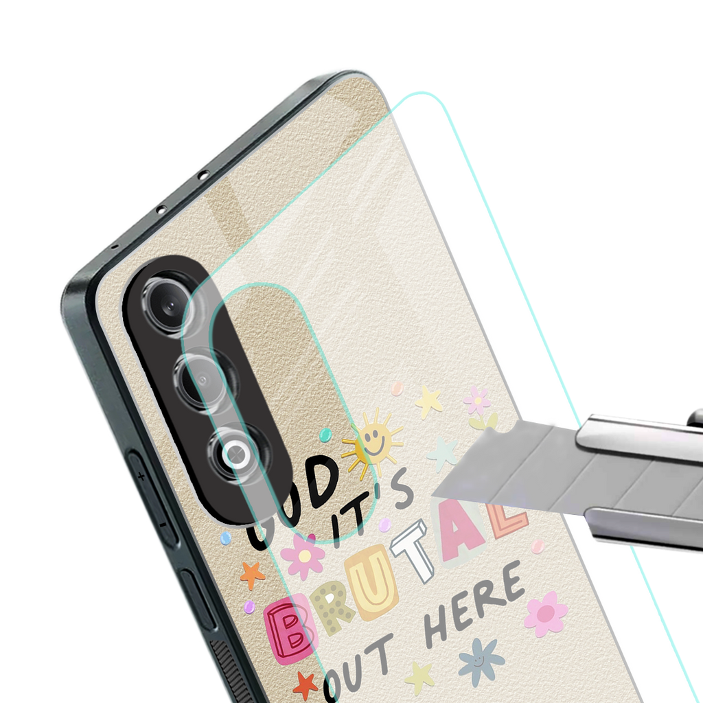 it's brutal out here back phone cover | glass case for oneplus nord ce 4