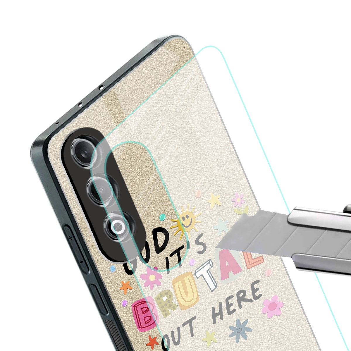 it's brutal out here back phone cover | glass case for oneplus nord ce 4