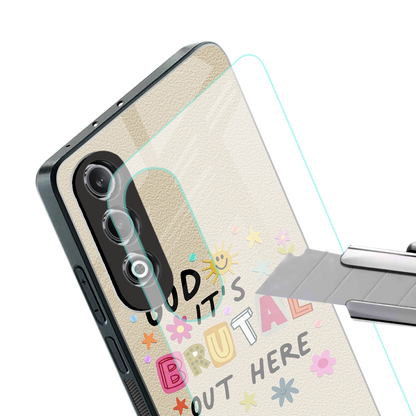it's brutal out here back phone cover | glass case for oneplus nord ce 4