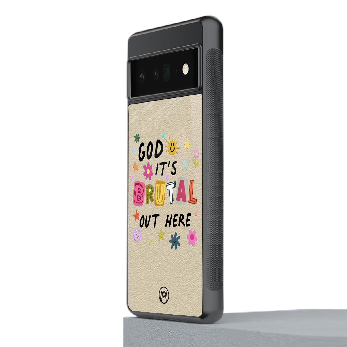 it's brutal out here back phone cover | glass case for google pixel 6 pro