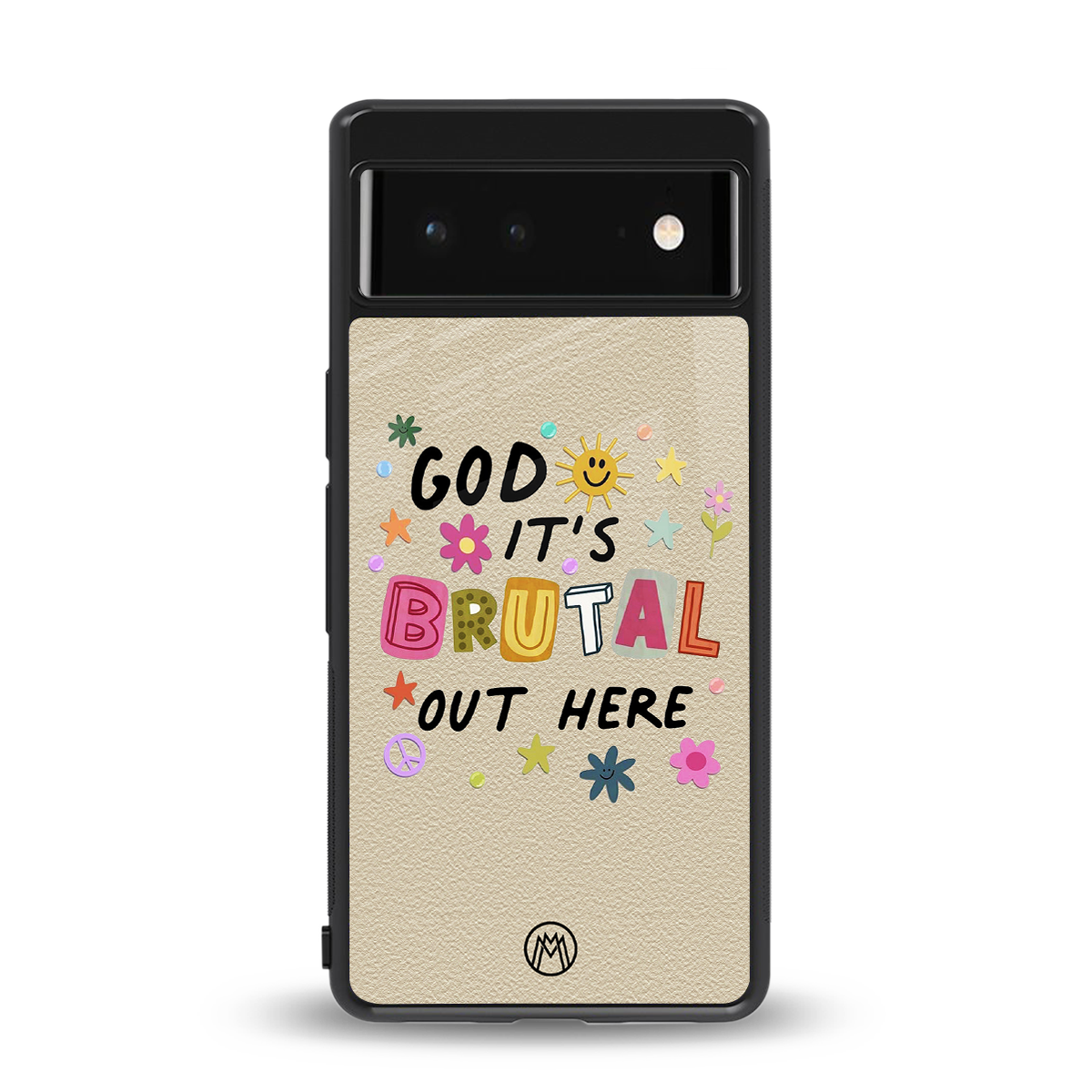 it's brutal out here back phone cover | glass case for google pixel 6