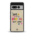 it's brutal out here back phone cover | glass case for google pixel 7 pro