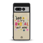 it's brutal out here back phone cover | glass case for google pixel 7 pro