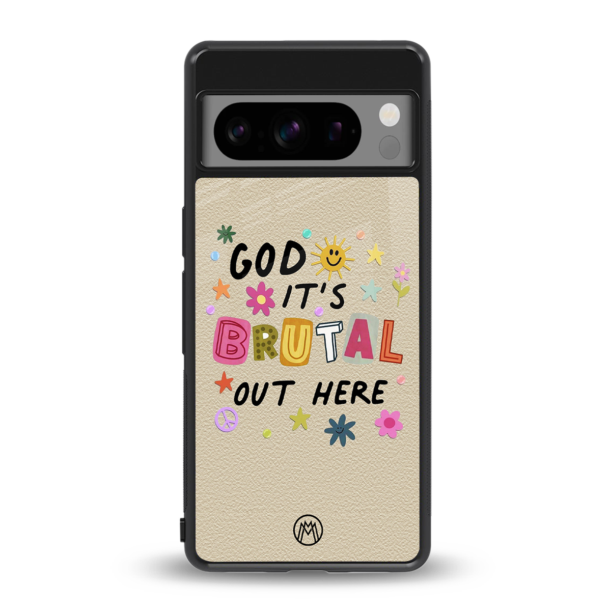 it's brutal out here back phone cover | glass case for google pixel 8 pro