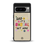 it's brutal out here back phone cover | glass case for google pixel 8 pro