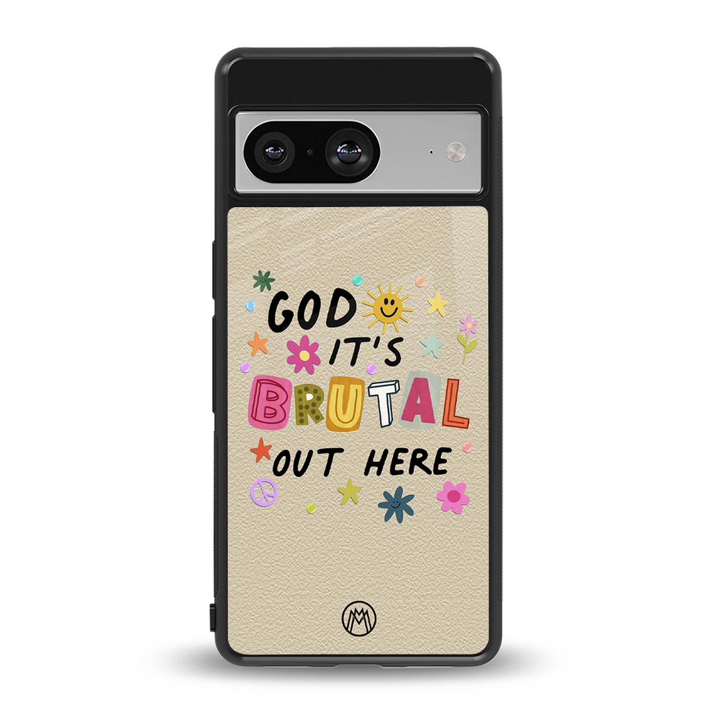 it's brutal out here back phone cover | glass case for Google Pixel 8