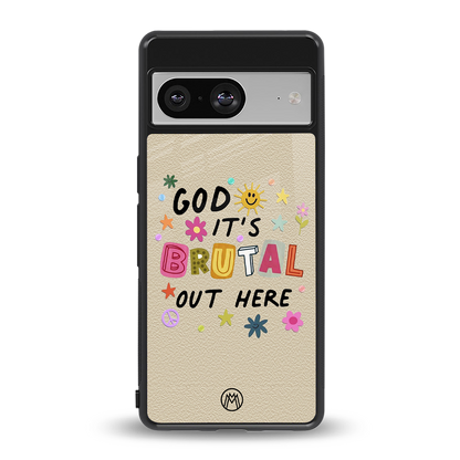 it's brutal out here back phone cover | glass case for Google Pixel 8