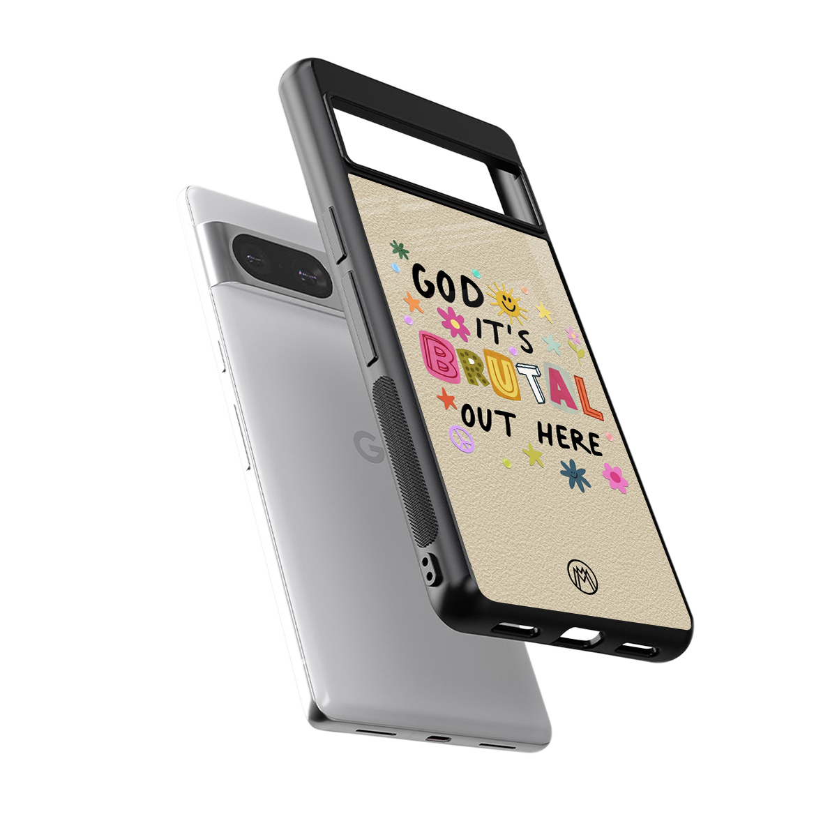 it's brutal out here back phone cover | glass case for Google Pixel 8