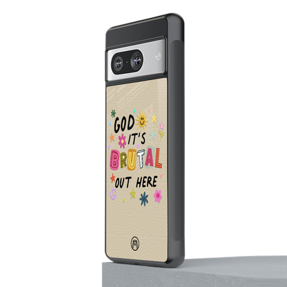 it's brutal out here back phone cover | glass case for Google Pixel 8