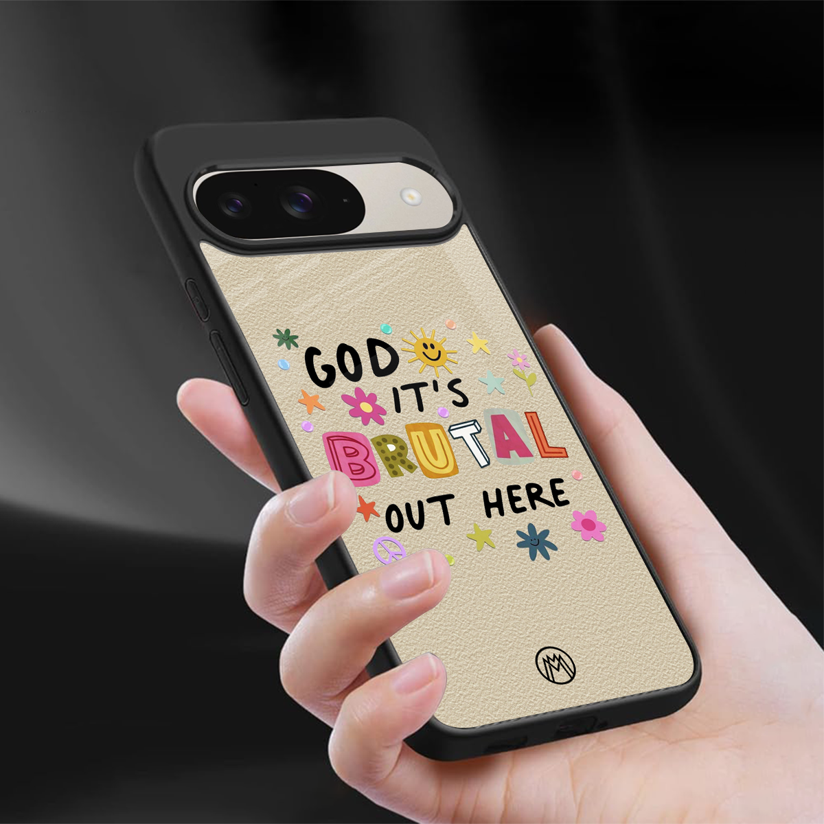 it's brutal out here back phone cover | glass case for google pixel 9