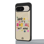 it's brutal out here back phone cover | glass case for google pixel 9
