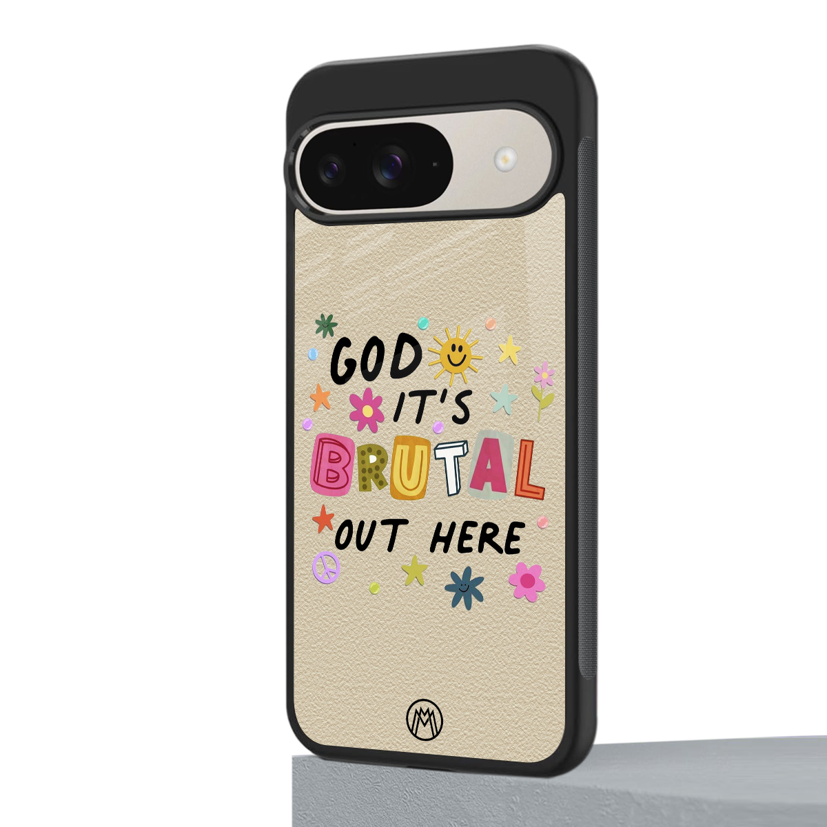 it's brutal out here back phone cover | glass case for google pixel 9