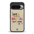 it's brutal out here back phone cover | glass case for google pixel 9 pro
