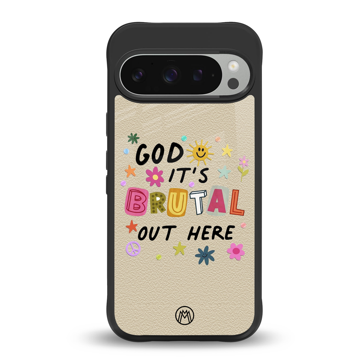 it's brutal out here back phone cover | glass case for google pixel 9 pro xl