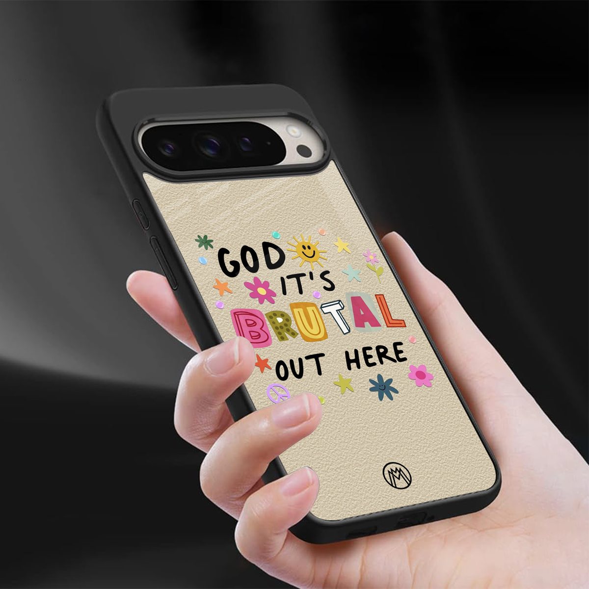 it's brutal out here back phone cover | glass case for google pixel 9 pro