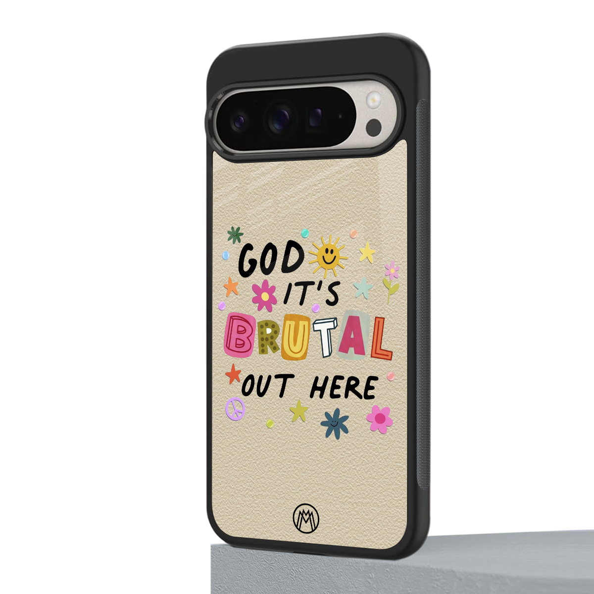 it's brutal out here back phone cover | glass case for google pixel 9 pro