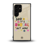 it's brutal out here back phone cover | glass case for samsung galaxy s23 ultra
