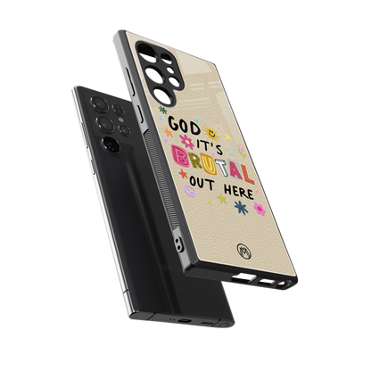 it's brutal out here back phone cover | glass case for samsung galaxy s23 ultra