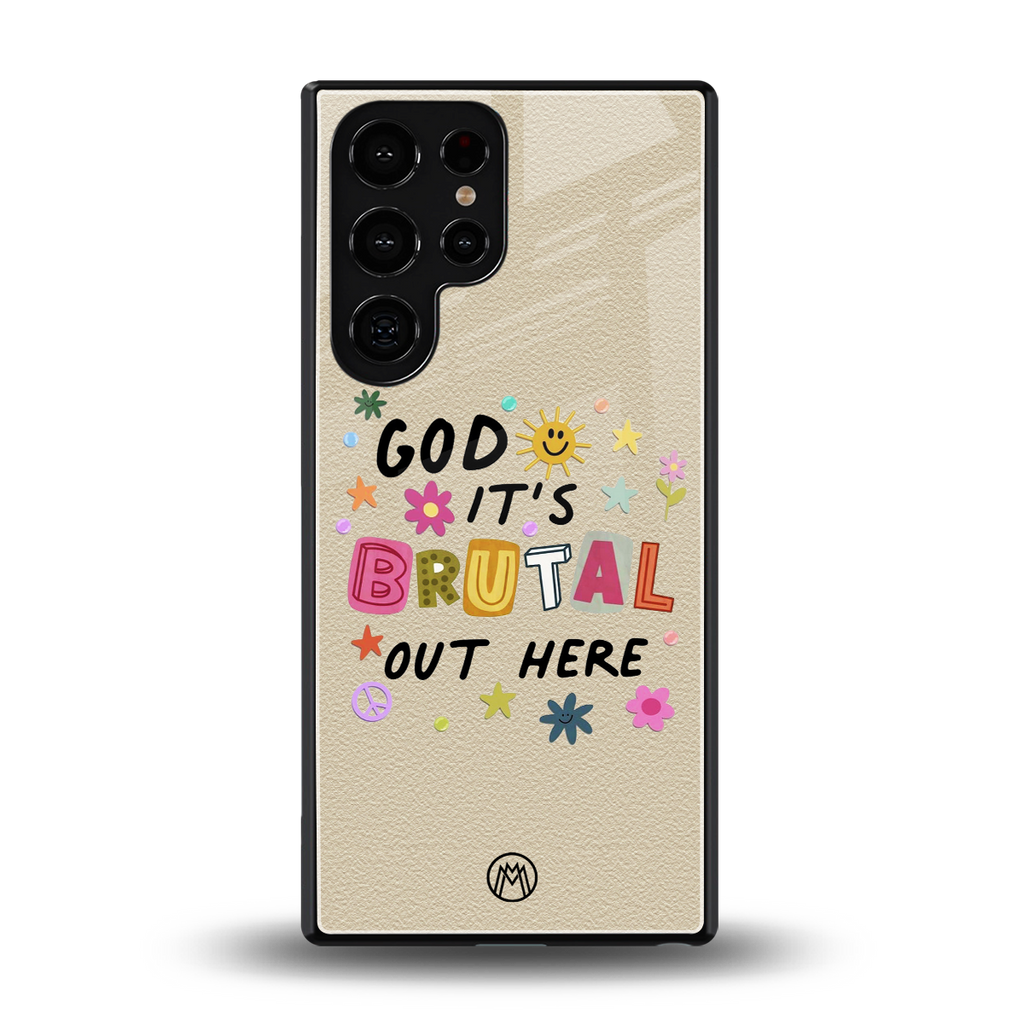 it's brutal out here back phone cover | glass case for samsung galaxy s25 ultra