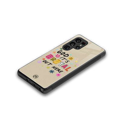 it's brutal out here back phone cover | glass case for samsung galaxy s25 ultra
