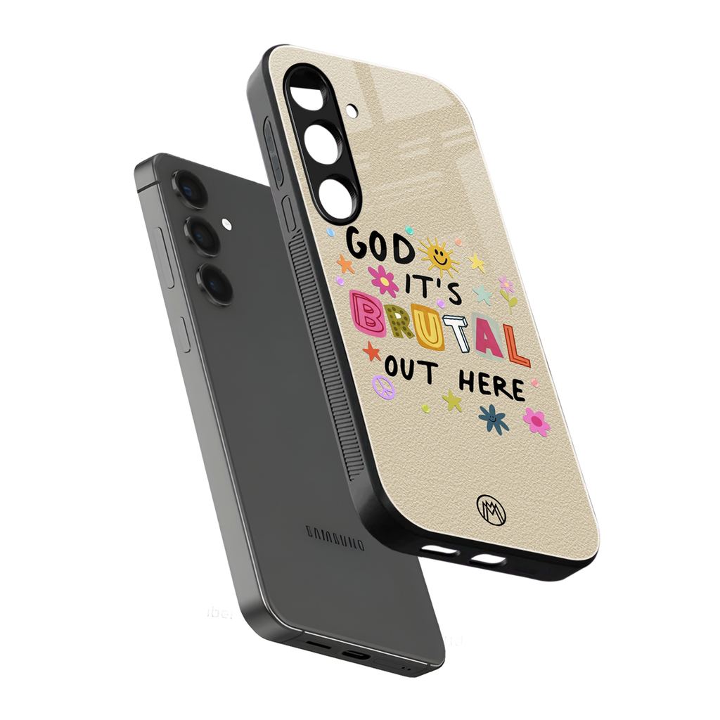 it's brutal out here back phone cover | glass case for samsung galaxy s24