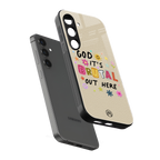 it's brutal out here back phone cover | glass case for samsung galaxy s24 fe