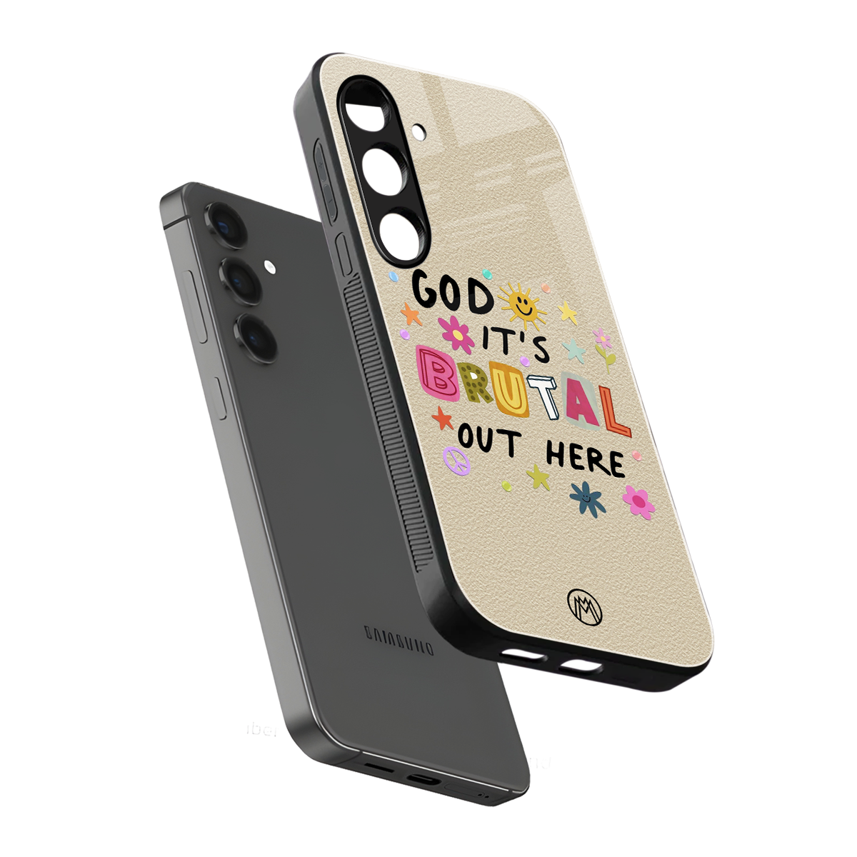 it's brutal out here back phone cover | glass case for samsung galaxy s24 fe