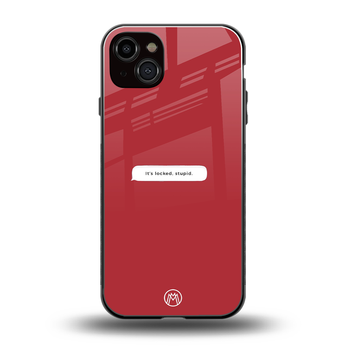 it's locked stupid back phone cover | glass case for iphone 15 plus