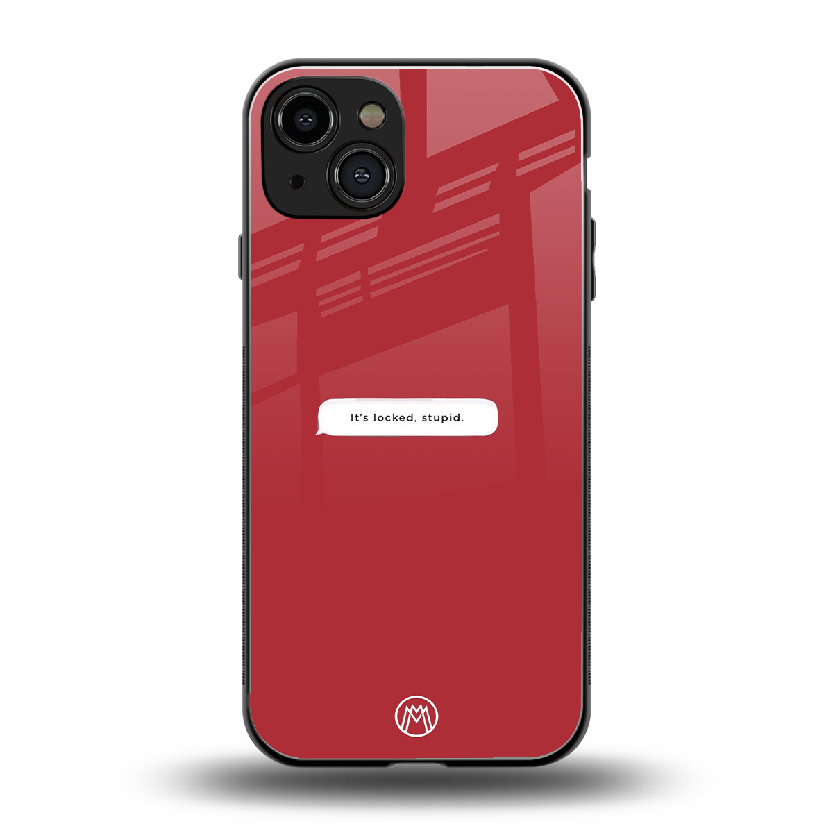 it's locked stupid back phone cover | glass case for iphone 15