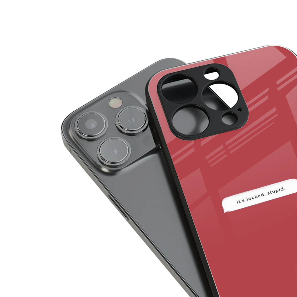 it's locked stupid back phone cover | glass case for iphone 13 mini