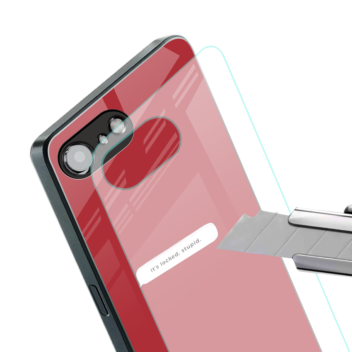 it's locked stupid back phone cover | glass case for iphone 16e
