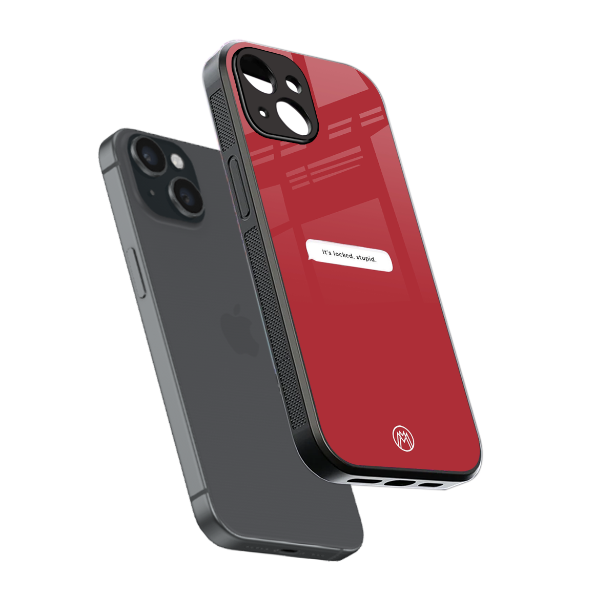 it's locked stupid back phone cover | glass case for iphone 15