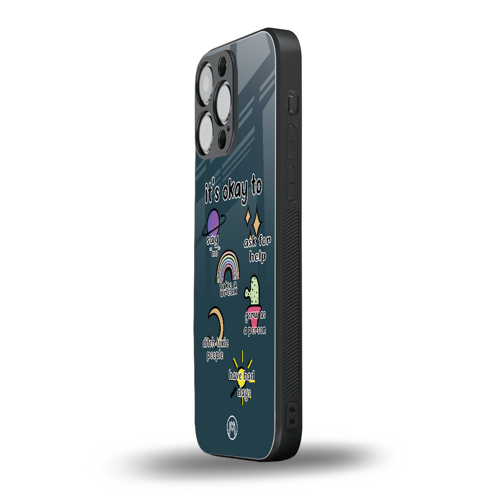 it's okay back phone cover | glass case for iphone 13 pro max