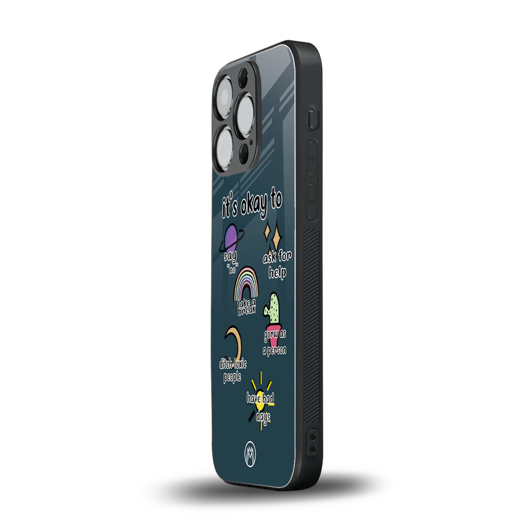 it's okay back phone cover | glass case for iphone 13 pro