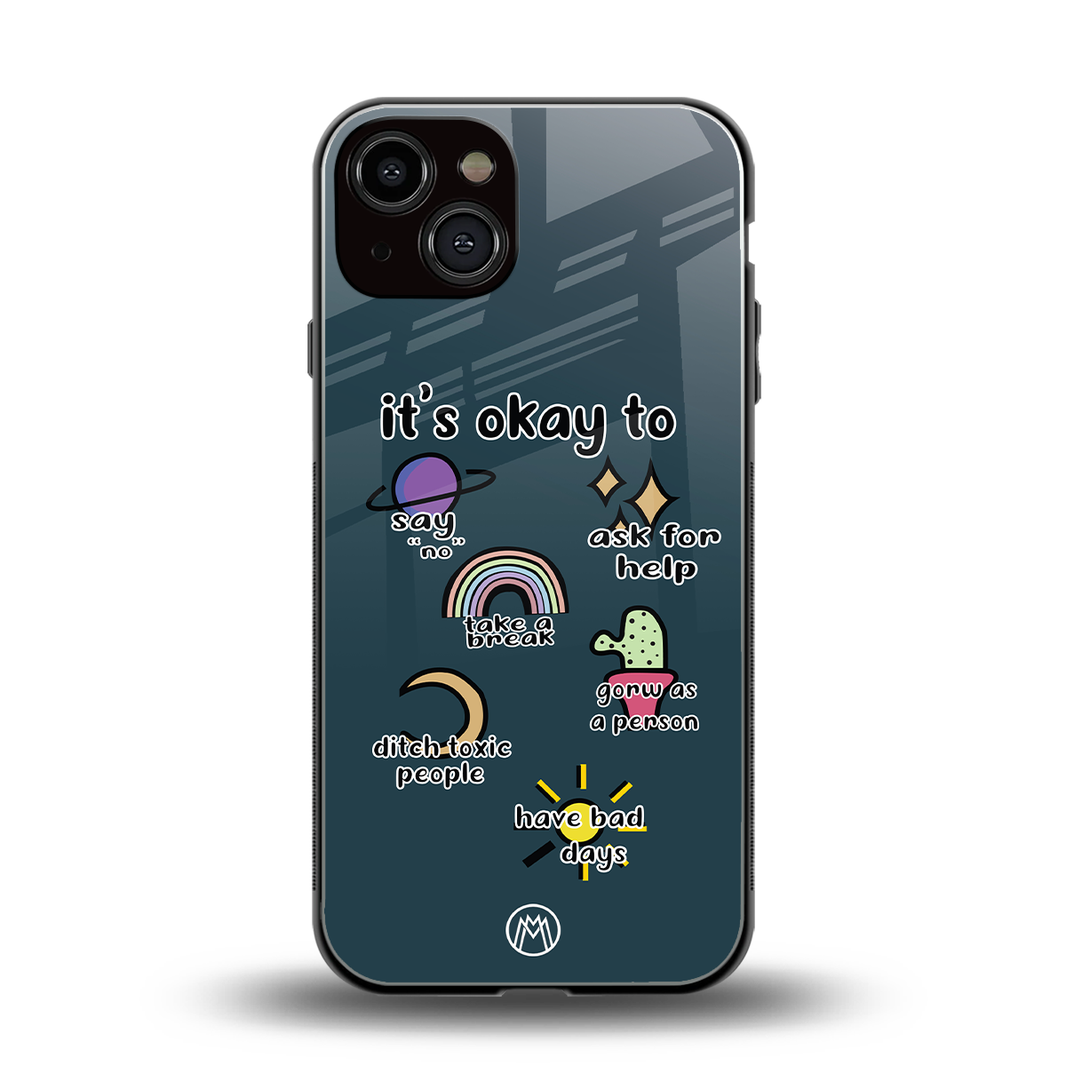 it's okay back phone cover | glass case for iphone 13