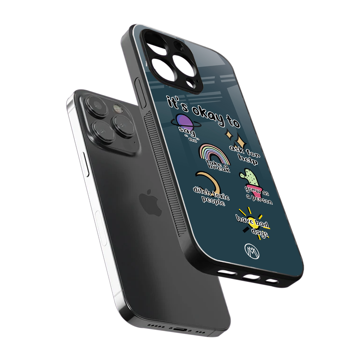 it's okay back phone cover | glass case for iphone 15 pro max