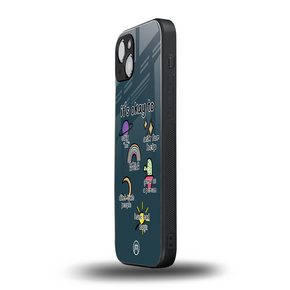 it's okay back phone cover | glass case for iphone 15