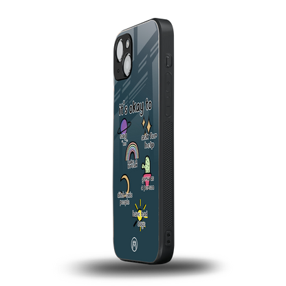 it's okay back phone cover | glass case for iphone 15