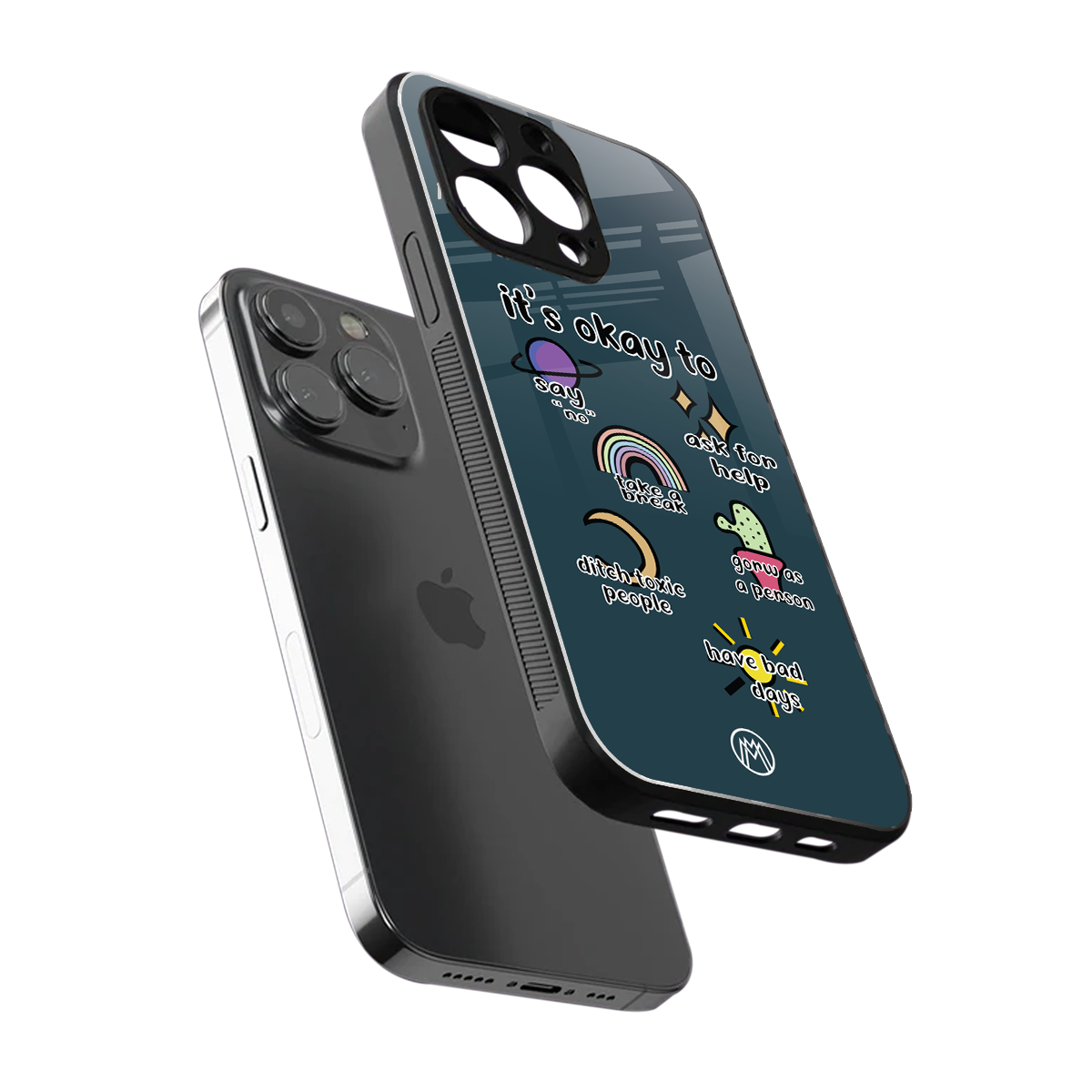 it's okay back phone cover | glass case for iphone 15 pro