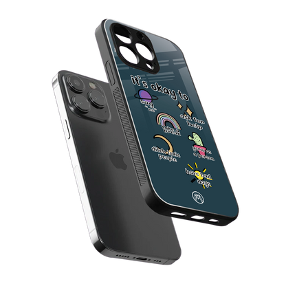 it's okay back phone cover | glass case for iphone 16 pro max