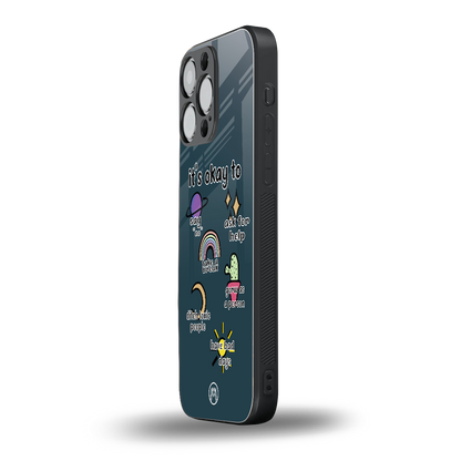 it's okay back phone cover | glass case for iphone 16 pro max