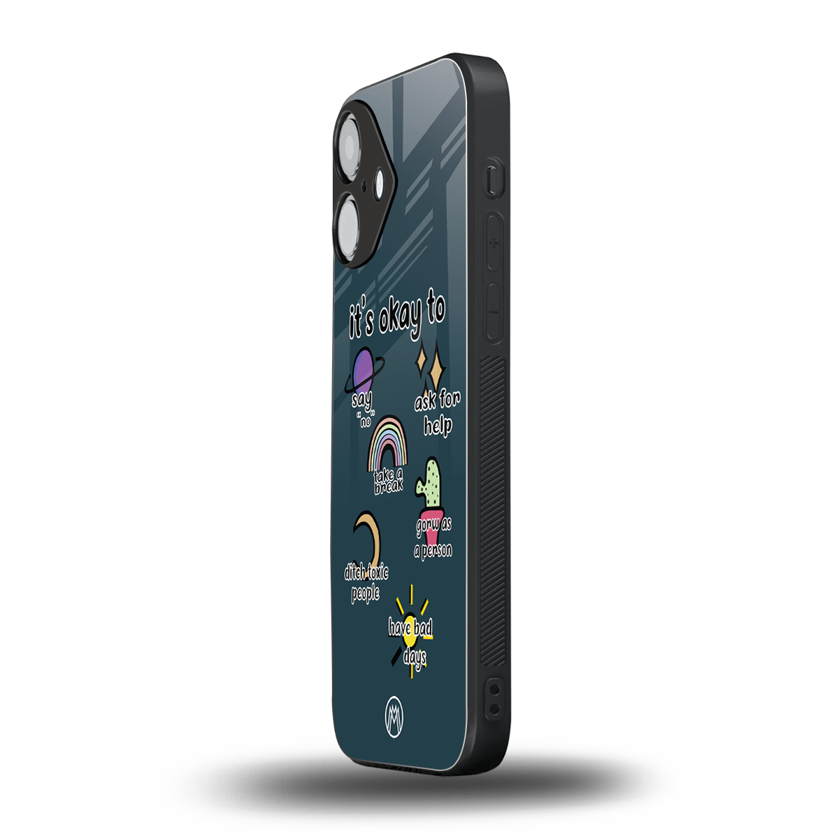 it's okay back phone cover | glass case for iphone 16