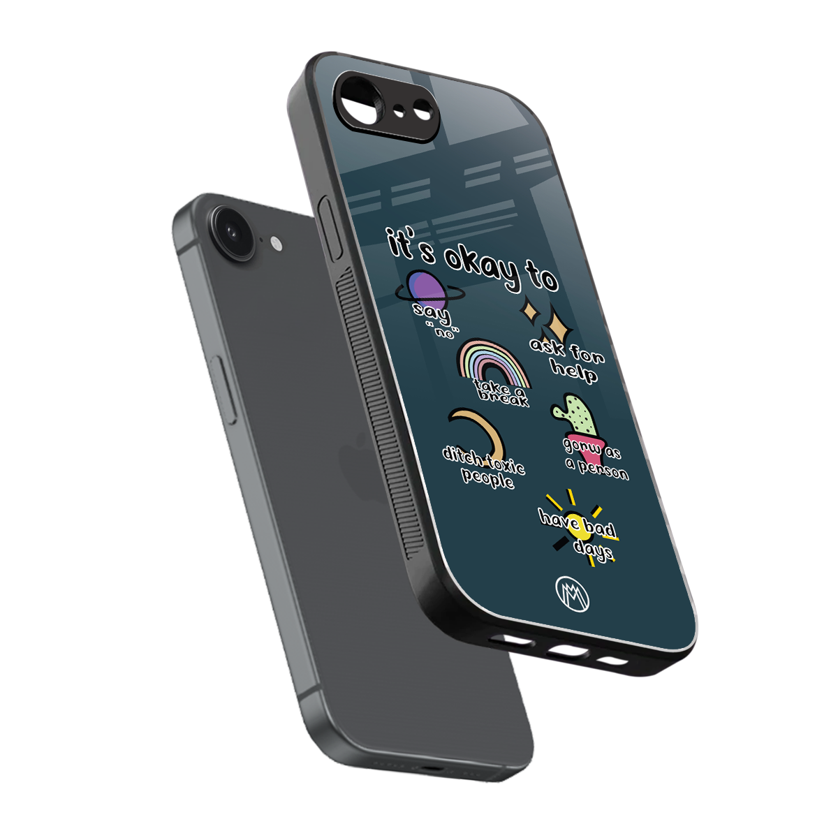 it's okay back phone cover | glass case for iphone 16e