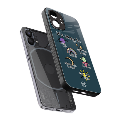 it's okay back phone cover | glass case for nothing phone 1