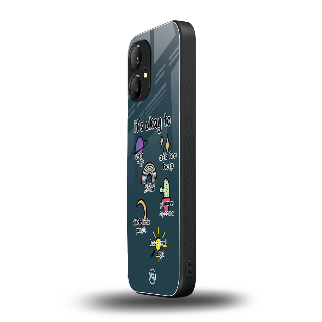it's okay back phone cover | glass case for nothing phone 1