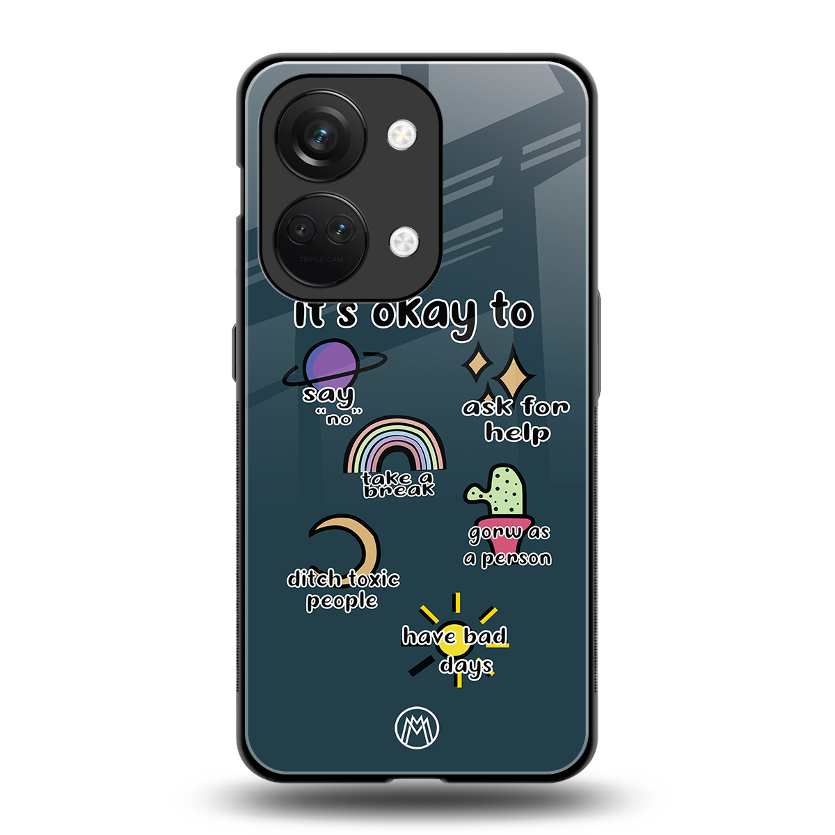 it's okay back phone cover | glass case for oneplus nord 3
