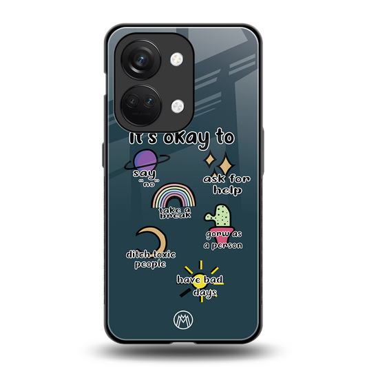 it's okay back phone cover | glass case for oneplus nord 3