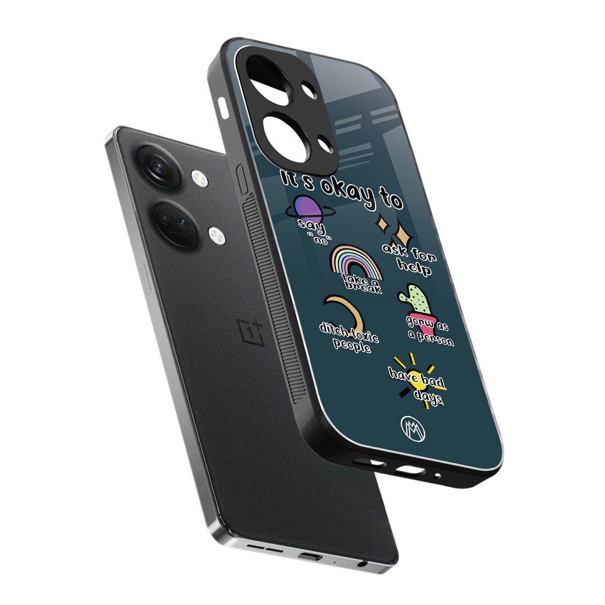 it's okay back phone cover | glass case for oneplus nord 3